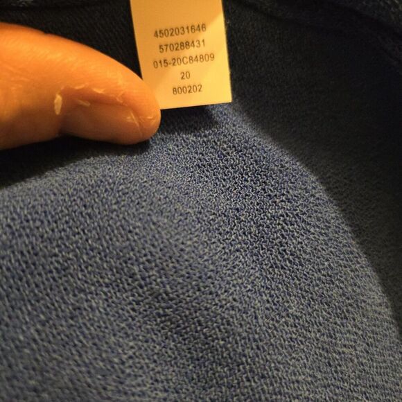 Chico's Size 2, L Cotton/Nylon Lightweight Sweater Cardigan Spring Stretchy - Picture 6 of 8